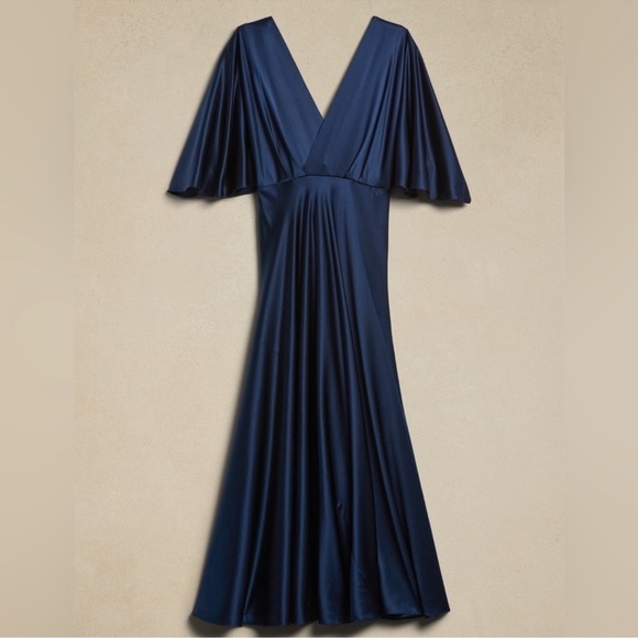 NWT! Banana Republic Red Aura Silk Maxi Dress - 817278 🌎 - Picture 9 of 12